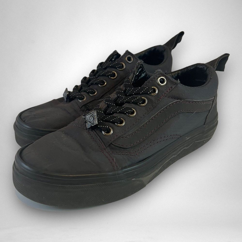 Vans x Harry Potter Old Skool Deathly Hallows Shoes/ Kids Size 13.5 Black Wand